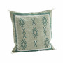 Housse de coussin tissé - vert