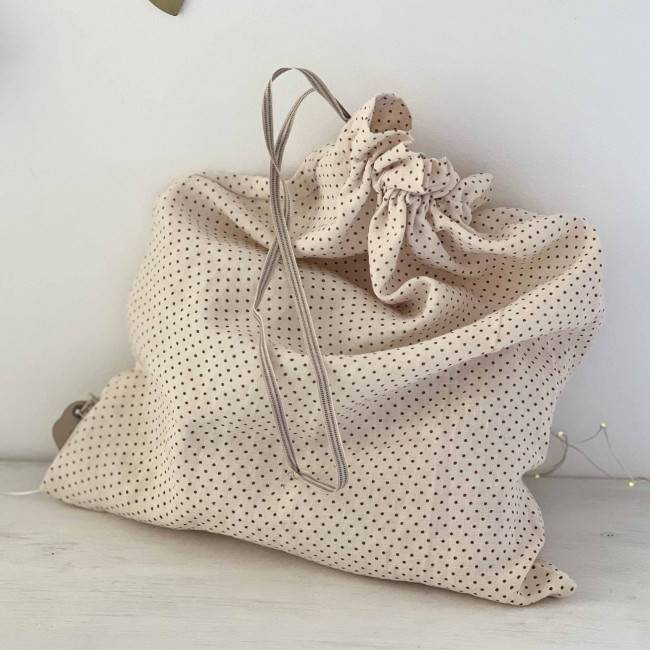 Pochon sac en tissu petits pois - Maileg