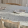 Nappe à petits carreaux bleu ciel 150 x 150