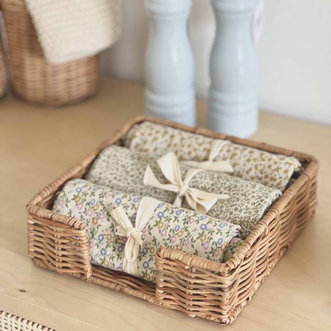 Porte serviettes de table en rotin