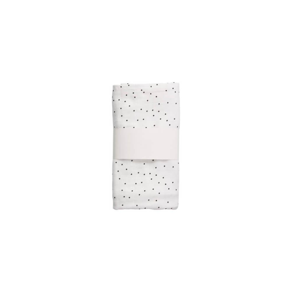 Couverture Lange Bebe Blanc Pois Noirs De Mies Co Scandimag Deco